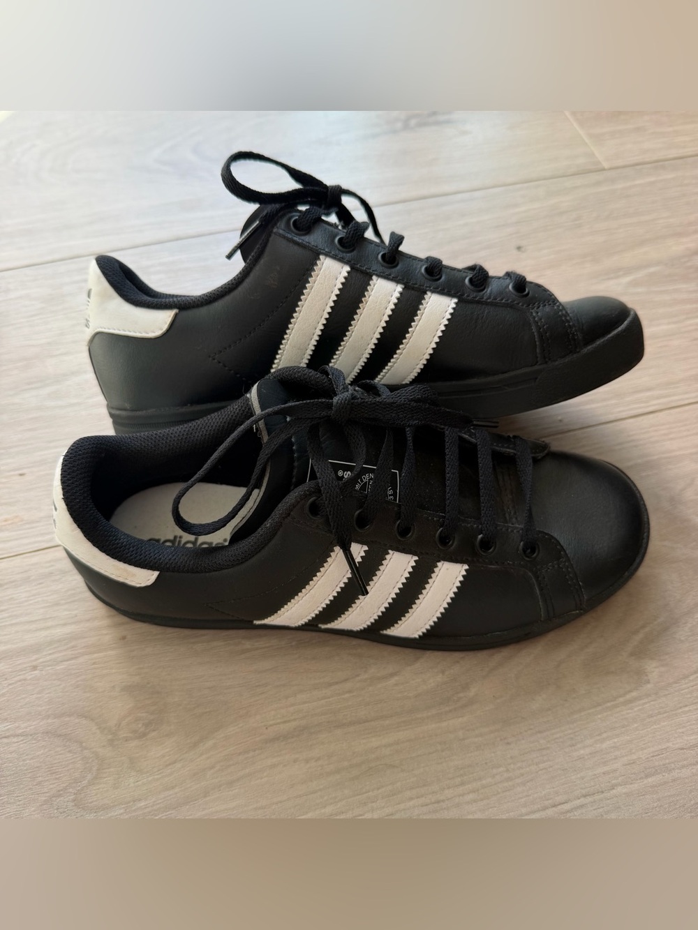 adidas Black Sneakers with White Stripes